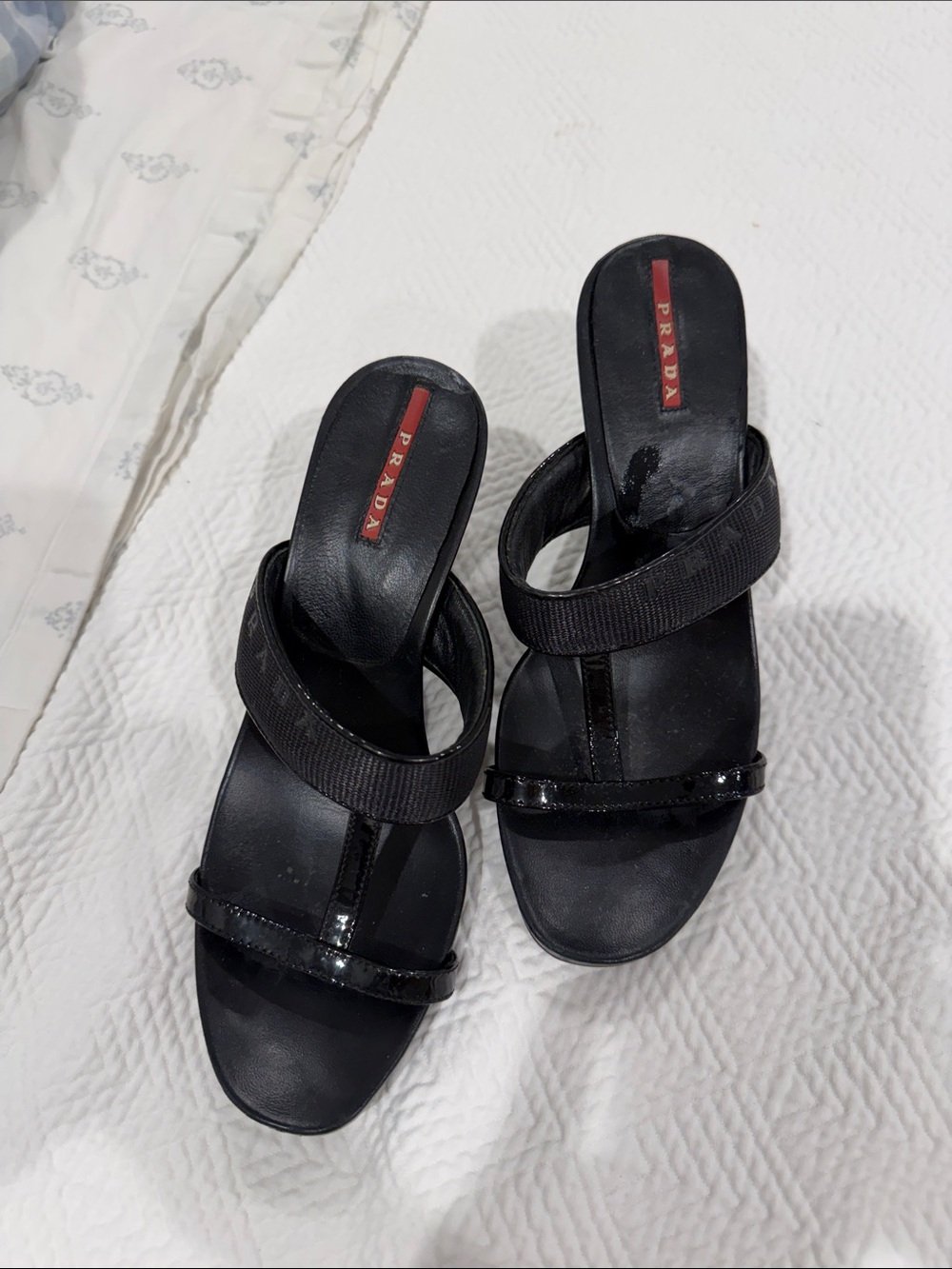 Prada Black Double-Strap Slide